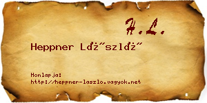 Heppner László névjegykártya